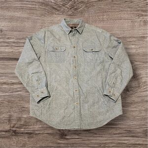 F/X Fusion‎ Quilted Shirt Light Blue Jacket Men’s Size L